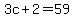 +3c+%2B+2+=+59+