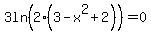 +3ln%282%283-x%5E2%2B2%29%29=0