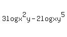 +3log%28x%5E2y%29-2log%28xy%5E5%29