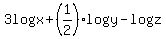 +3log+x%2B%281%2F2%29log+y-log+z+