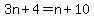 +3n%2B4=n%2B10+