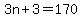 +3n+%2B+3+=+170+