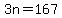 +3n+=+167+