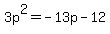 +3p%5E2=-13p-12+