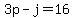 +3p+-+j+=+16+