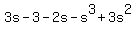 +3s+-+3+-+2s+-+s%5E3+%2B+3s%5E2+