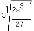 +3sqrt%28%282x%5E3%29%2F%2827%29%29+