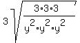+3sqrt%28%283%2A3%2A3%29%2F%28y%5E2%2Ay%5E2%2Ay%5E2%29%29+