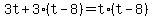 +3t+%2B+3%2A%28+t-8+%29+=+t%2A%28+t-8+%29+