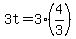 +3t+=+3%2A%284%2F3%29+