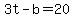 +3t+-+b+=+20+