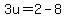 +3u+=+2+-+8+