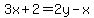 +3x%2B2=2y-x