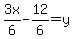 +3x%2F6-12%2F6=y