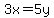 +3x=5y+
