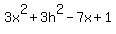 +3x%5E2%2B3h%5E2-7x%2B1+