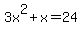 +3x%5E2+%2B+x+=+24+