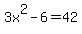 +3x%5E2+-+6+=+42+