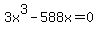 +3x%5E3+-+588x+=+0+