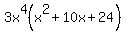 +3x%5E4%28x%5E2%2B10x%2B24%29