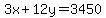 +3x+%2B+12y+=+3450+