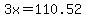 +3x+=+110.52+