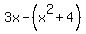 +3x+-+%28x%5E2+%2B+4%29+