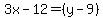 +3x-12=%28y-9%29