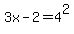 +3x-2+=+4%5E2+