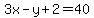 +3x-y%2B2=40