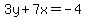 +3y%2B7x=-4+