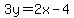 +3y=2x-4