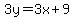 +3y=3x%2B9