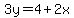 +3y=4%2B2x+
