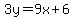 +3y=9x%2B6