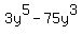 \"+3y%5E5+-+75y%5E3+\"