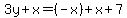 +3y+%2B+x+=+%28-x%29+%2B+x+%2B+7+