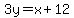 +3y+=x%2B+12