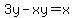 +3y-xy+=+x+