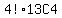 +4%21%2A13C4+