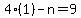 +4%281%29-n=9+