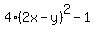 +4%282x-y%29%5E2-1+