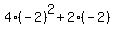 +4%2A%28-2%29%5E2+%2B+2%2A%28-2%29+