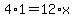 +4%2A1+=+12%2Ax+