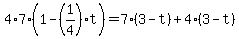 +4%2A7%2A%28+1+-+%28+1%2F4+%29%2At+%29+=+7%2A%28+3+-+t+%29+%2B+4%2A%28+3+-+t+%29+