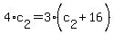 +4%2Ac%5B2%5D+=+3%2A%28+c%5B2%5D+%2B+16+%29+