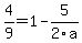 +4%2F9=1-5%2F2a