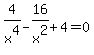 +4%2Fx%5E4-16%2Fx%5E2%2B4=0+