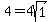 +4=4sqrt%281%29