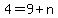 +4=9+%2B+n+